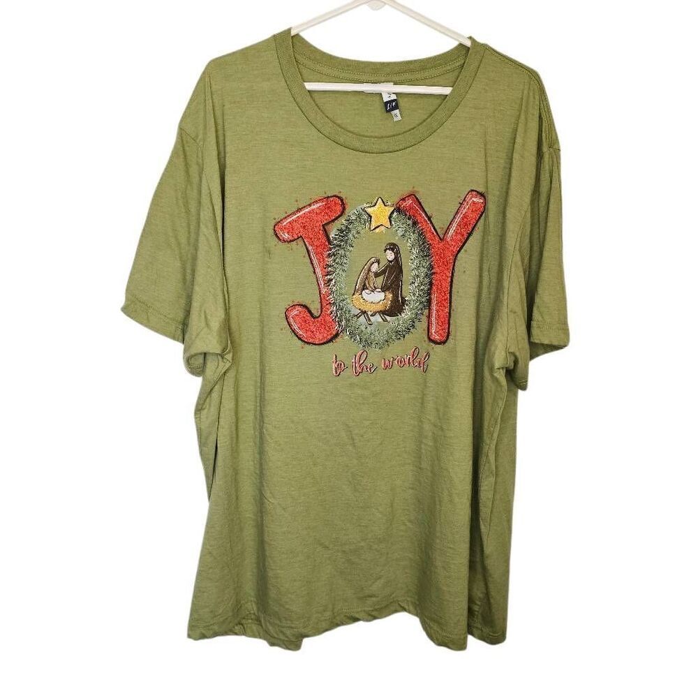 JOY Christmas T-shirt Nativity scene  Size 4x  Christian